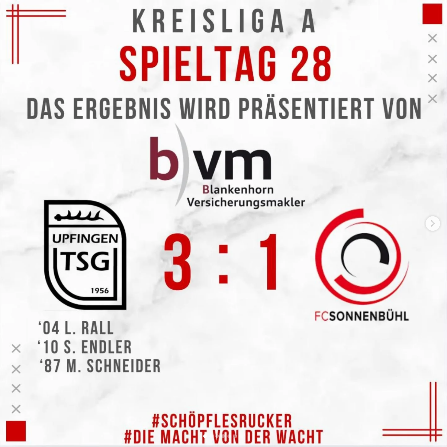 TSG Upfingen – FC Sonnenbühl 3:1 (2:0)
